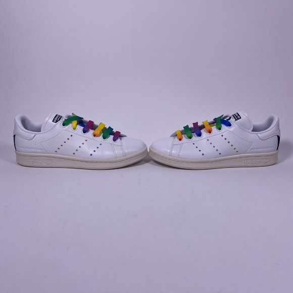 STELLA MCCARTNEY x Adidas Stan Smith White w/Multicolor Trim Sneakers - Picture 4 of 9